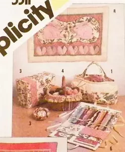 Sewing Accessories Pattern String Quilted Wall Hanging Embroidery Case Kit NOS - Picture 1 of 3