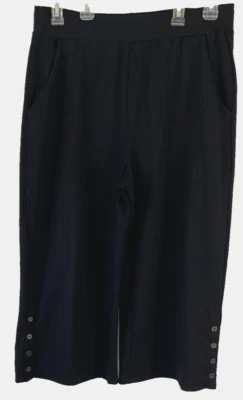 Pantalones Culottes Colección Lisa Rinna Negros Talla Grande Pull On A351838 Mujer CBG5 Foto 1 de 4