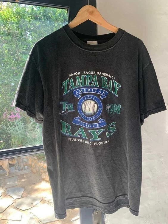 Camisa gráfica con logotipo de béisbol Tampa Bay Devil Rays unisex hombres mujeres KV9129 Foto 1 de 1