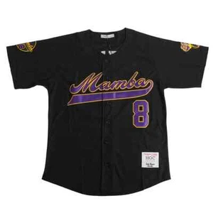 HEADGEAR Classics KOBE BRYANT BLACK MAMBA #24 Baseball Jersey #8 - YOUTH SIZES - Picture 1 of 12
