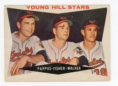 1960 Topps #399 Pappas Fisher Walker Young Hill Stars - Image 1 of 2