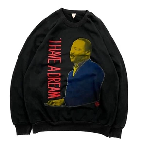VTG 80s MLK I Have A Dream Speech Graphic Sweatshirt Rap Black History AOP HBCU - Picture 1 of 4