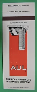AUL AMERICAN UNITED LIFE INSURANCE CO CUBIERTA JOYA MATCHBOOK-INDIANÁPOLIS INDIANA - Imagen 1 de 3