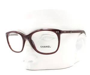 Chanel 3252 1410 Eyeglasses Glasses Dark Red Gray Mix / Silver CC 51mm (Small) - Picture 1 of 6