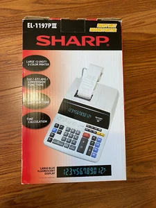 Calculadora de escritorio Sharp EL1197PIII impresión en dos colores impresión negra/roja 4,5 líneas - Imagen 1 de 11
