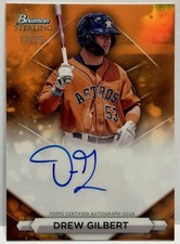 2023 Bowman Sterling Drew Gilbert Orange Refractor Prospect Auto /75 Color Match