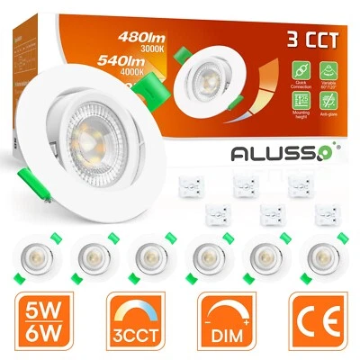 68mm LED Einbaustrahler Decken Spots Lampen 5W 6W Einbau Leuchte Ultra Flach CE - Bild 1 von 4