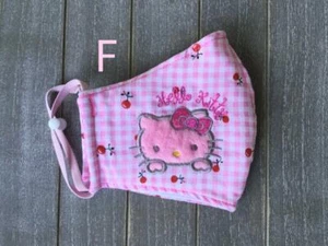 Handmade Embroidery Hello Kitty Washable Reusable Fabric Face Mask adjust strap - Picture 1 of 31