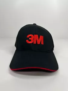 3M black baseball cap hat adjustable one size fits most unisex adult 100% cotton - Picture 1 of 9