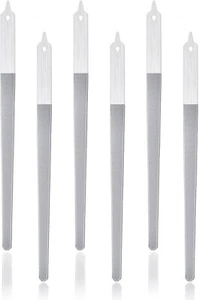 6Pcs Diamond Deb Nail File Metal Nail File with Sharp Pointed Tip, Stainless St - Picture 1 of 7