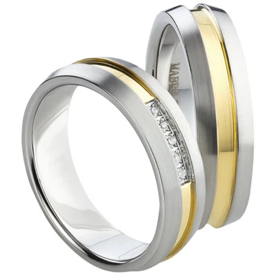 Ring Freundschaftsringe Partnerringe Verlobungsringe Titan Silber mit Gravur - Bild 1 von 4