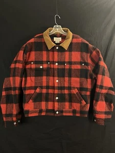 VTG 80s Polo Ralph Lauren Wool Bomber Jacket Buffalo Plaid Tartan Mens Large rrl - Picture 1 of 11