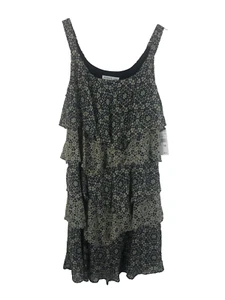 NWT! Robbie Bee Dress Womens Size 10 Navy Ivory Floral Tiered Ruffle Cottagecore - Picture 1 of 10