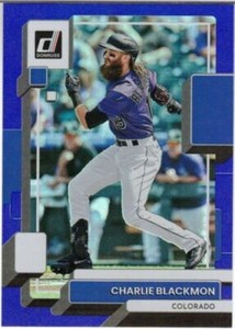 2022 Donruss Baseball Holo Blue #98 Charlie Blackmon - Colorado Rockies
