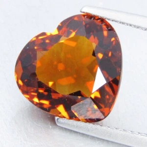 4.24Cts 100% Natural Madeira Citrine Heart Shape Loose Gemstone - Picture 1 of 4