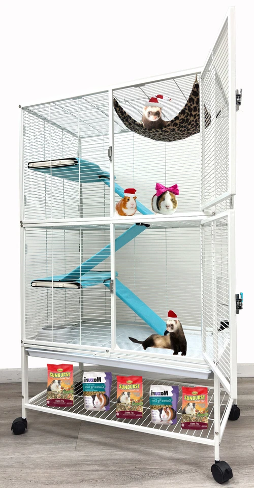 Jaula doble unidad X-LARGE 1/2 pulgada barra chinchilla azúcar planeador rata ratones ardilla Foto 1 de 4