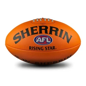 AFL Footy Sherrin Rising Star Genuine Leather Training Football - Picture 1 of 3