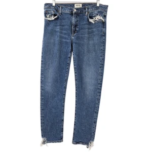 Agolde Toni Slim Jeans In Stratosphere Dark Wash Women’s Size 32 Distressed - Picture 1 of 12