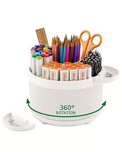 360 Degree Rotating Desk Pen Organizer Holder for Desktop School Home Office - Picture 1 of 6