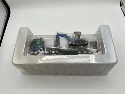 Caminhão carregador baixo KDW Kaidiwei e escavadeira de esteira modelo escala 1:50 - sem caixa - Imagem 1 de 4