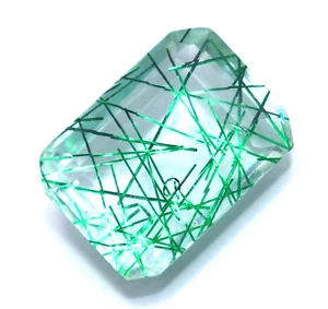 Strahlende Quarz Natürliches Grün Smaragd Schliff Lose Dublette Edelstein 38.75 - Bild 1 von 7