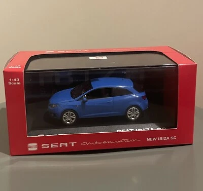 Voiture Miniature Seat Ibiza SC 4 IV 1/43 1:43 bleu - Ixo Fischer Neuve en Boite - Photo 1/3