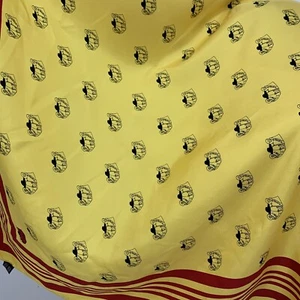 ALBERTO POLKA DOT YELLOW SQUARE Silk scarf  27 in MADE IN ITALY  #A94 - Picture 1 of 4