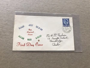 Great Britain 1966 FDC +QEII 4d Franking + Tri-Color Monograph Cachet +Uncommon - Picture 1 of 2