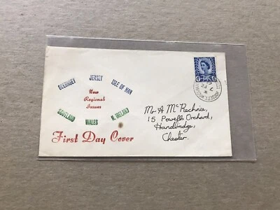 Great Britain 1966 FDC +QEII 4d Franking + Tri-Color Monograph Cachet +Uncommon - Image 1 of 2