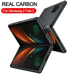 100% Echte Kohlefaser Schutzhülle Handy Case Hülle Für Samsung Galaxy Z Fold 2 - Bild 1 von 12