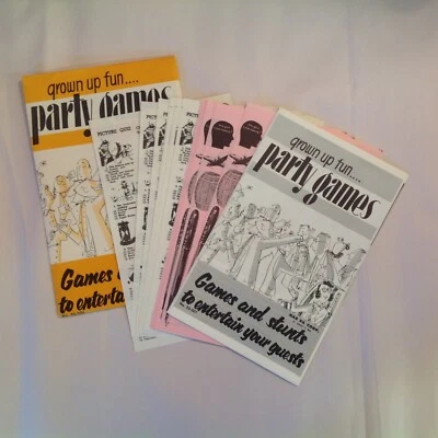 Vtg 1954 22 Pc Lot HAR VA Corp Grown Up Fun Party Games Stunts Entertain Guests - Image 1 of 4