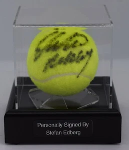 Stefan Edberg Signed Autograph Tennis Ball Display Case Wimbledon AFTAL COA - Picture 1 of 7