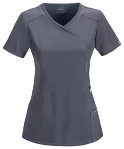 Cherokee Scrubs 2625A PWPS Pewter Scrub Top Cherokee Free Shipping - Picture 1 of 2