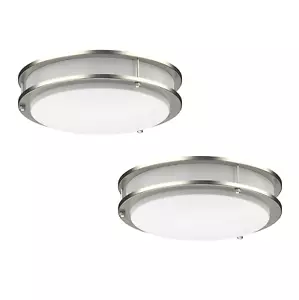 2-PACK LED Flush Mount Dimmable Ceiling Light 4000K Daylight 10"/12"/14 - Picture 1 of 9