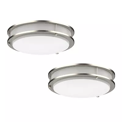 2-PACK LED Flush Mount Dimmable Ceiling Light 4000K Daylight 10"/12"/14 - Image 1 of 4