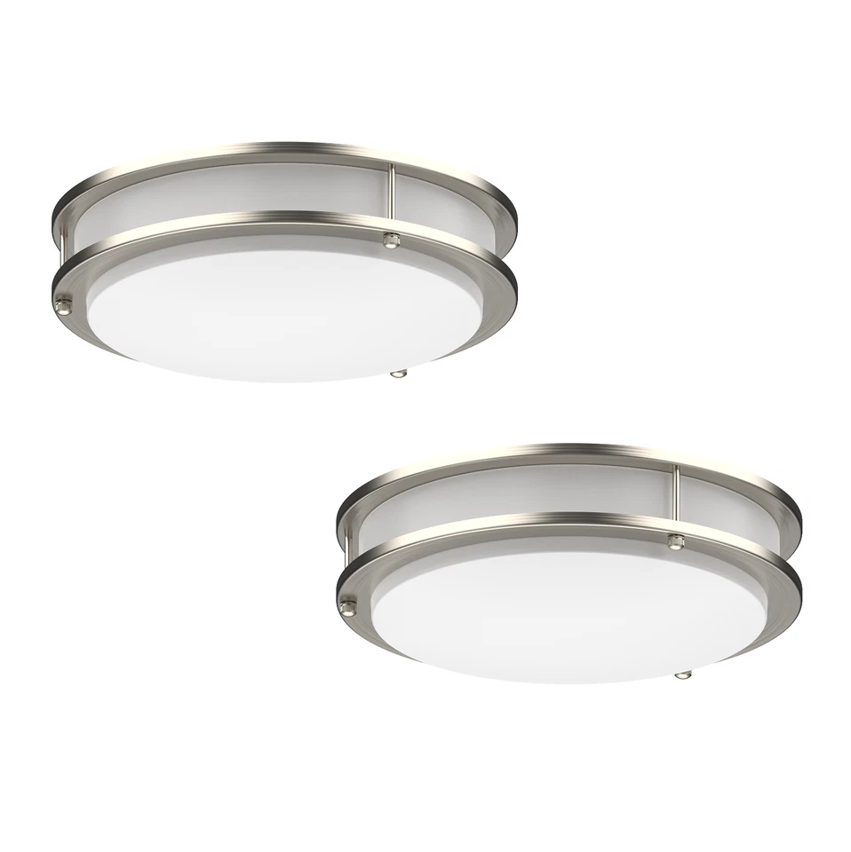 2-PACK LED Flush Mount Dimmable Ceiling Light 4000K Daylight 10"/12"/14 - Image 1 of 4