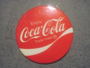 COCA COLA ADVERTISING BUTTON 2.5 INCH ENJOY COCA COLA RED AND WHITE BUTTON - Picture 1 of 2