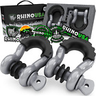 Rhino USA D Ring Shackle 41,850lb Break Strength   3/4  Shackle with 7/8 Pin