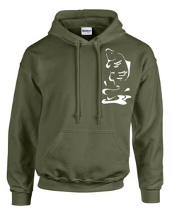 CARP FISHING CLOTHING, HOODY. LEAPING CARP, 3 COLOURS, SIZE S - 3XL. - Picture 1 of 5