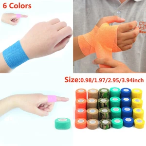 Self Adherent Wrap Adhesive Bandage Gauze Rolls Elastic First Aid Medical Tape ↖ - Picture 1 of 21
