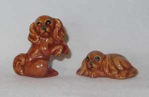 ROSEMEADE Kunstkeramik Miniatur Cocker Spaniel Hund Figur Set-LESEN - Bild 1 von 8
