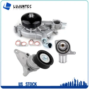 Water Pump & Thermostat & Tensioner for GMC Savana 1500 Sierra 1500 Yukon Envoy - Picture 1 of 24