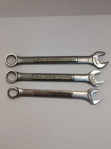 Vintage Craftsman VA Metric Wrenches 14mm, 15mm, 16mm (USA) - Picture 1 of 6