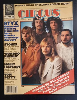 CIRCUS Magazine - Styx Stones Debbie Harry Poster! 12/11/1979 VINTAGE! FINE!! - Image 1 of 4
