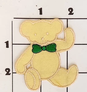 Teddy Bear Patch Embroidered Sew On Applique Upcycle Costume Bow Tie - Picture 1 of 1