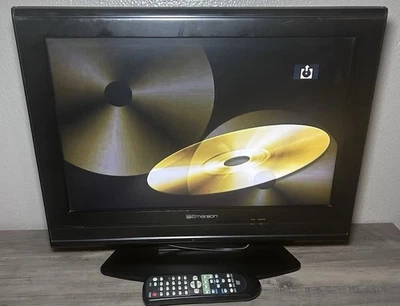 Emerson 19" LCD TV DVD Combination Combo Model LD195EM8 Remote & Stand Working - Image 1 of 4