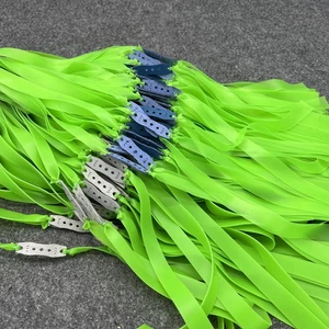 10x Freeze-Proof Slingshot Flat Bands 0.7-1.5mm Green 20-12 Taper Cold Resistant - Picture 1 of 4