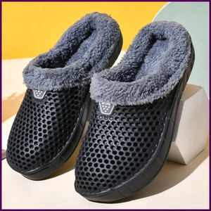 Ciabatte stile coppia uomo e donna cotone invernali calde più velluto ispessito - Foto 1 di 29