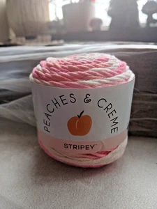 Peaches & Creme STREIFES ENERGETISCHES PINK Garn 102 Yds 2 Oz. - Bild 1 von 3