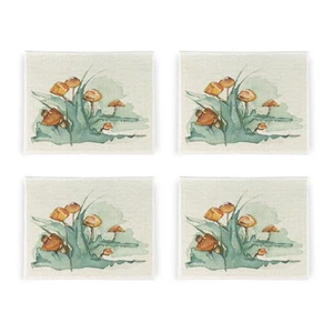 Wild Mushrooms Placemat Set - Set of Four (4) Fabric Table Mats Gift - Picture 1 of 2
